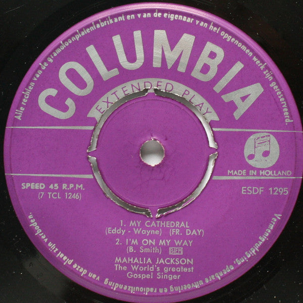 Mahalia Jackson : My Cathedral (7",45 RPM,EP,Single)