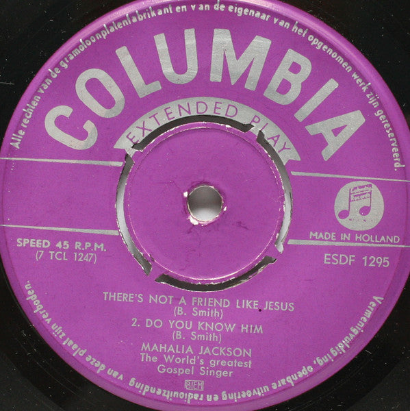 Mahalia Jackson : My Cathedral (7",45 RPM,EP,Single)