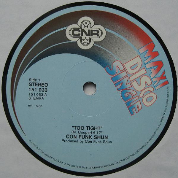 Con Funk Shun : Too Tight / Play Widit (12",Maxi-Single,45 RPM)
