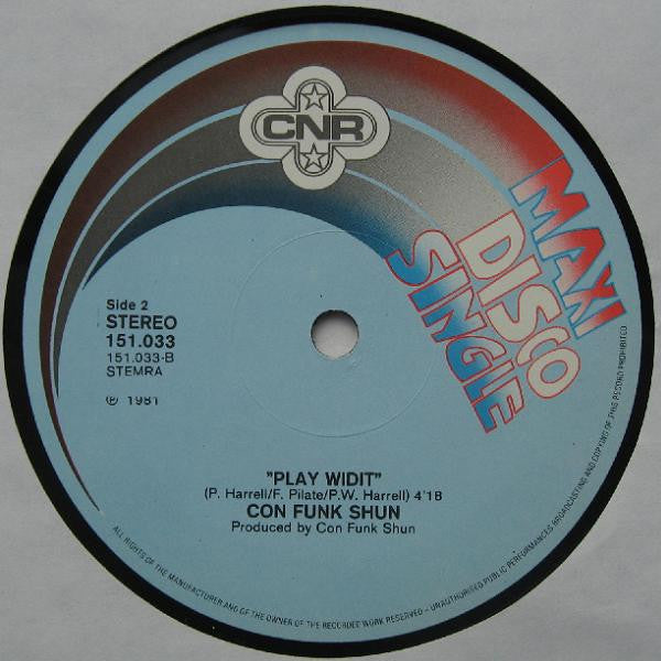 Con Funk Shun : Too Tight / Play Widit (12",Maxi-Single,45 RPM)