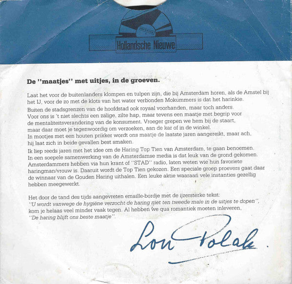 De Maatjes (2) : Hollandse Nieuwe (7",45 RPM,Single,Stereo)