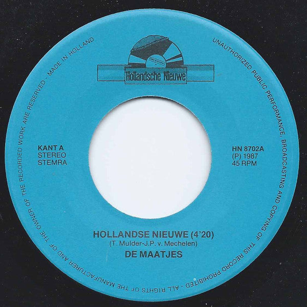 De Maatjes (2) : Hollandse Nieuwe (7",45 RPM,Single,Stereo)