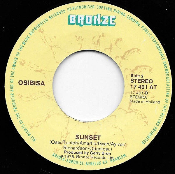 Osibisa : The Coffee Song (7",45 RPM)