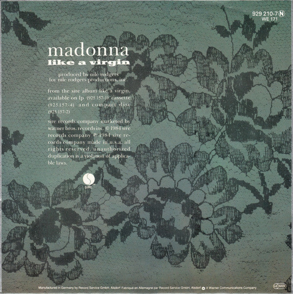 Madonna : Like A Virgin (7",Single,45 RPM)
