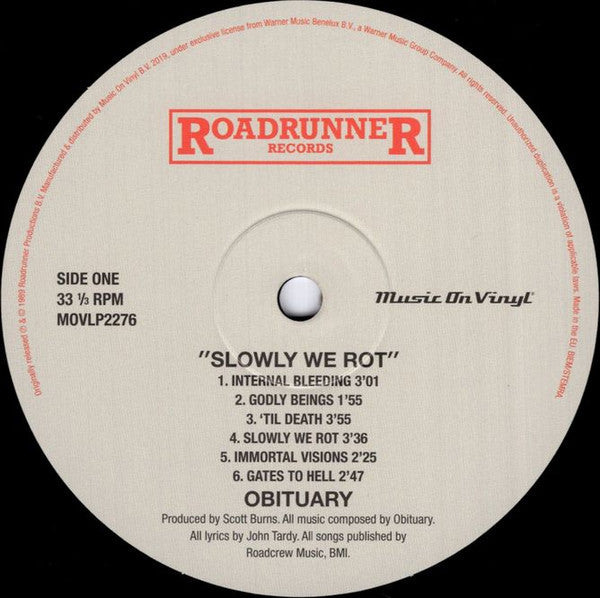 Obituary : Slowly We Rot (LP,Album,Reissue)