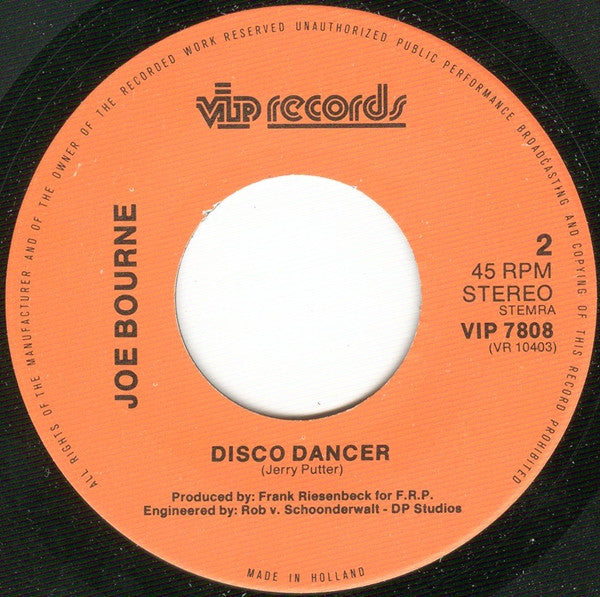 Joe Bourne : Foolish Baby (7",45 RPM,Single,Stereo)