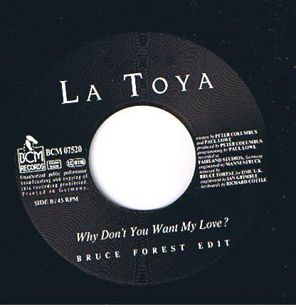 La Toya Jackson : Why Don't You Want My Love? (7",45 RPM,Single)