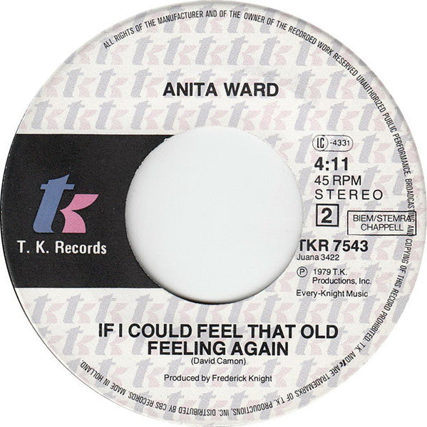 Anita Ward : Ring My Bell (7",45 RPM,Single,Stereo)