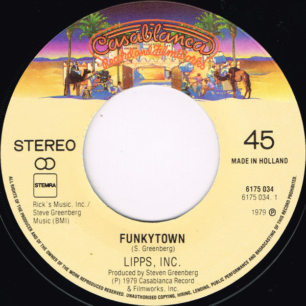Lipps, Inc. : Funkytown (7",45 RPM,Single)