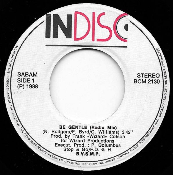 B.V.S.M.P. : Be Gentle (7",45 RPM,Single,Stereo)