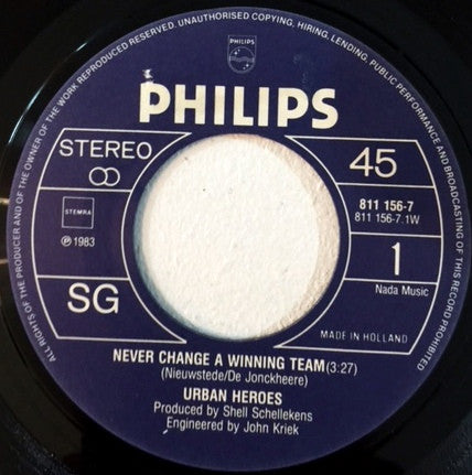 Urban Heroes : Never Change A Winning Team (7",45 RPM,Single)