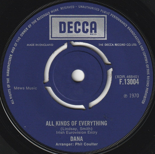Dana (9) : All Kinds Of Everything / Channel Breeze (7",45 RPM)