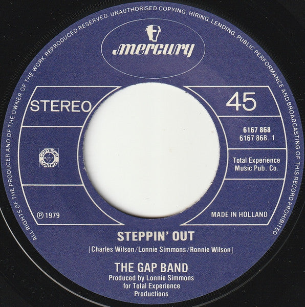 Gap Band, The : Steppin' (Out) (7",45 RPM,Single,Stereo)