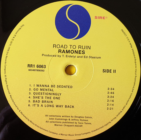 Ramones : Road To Ruin (LP,Album,Reissue,Remastered)