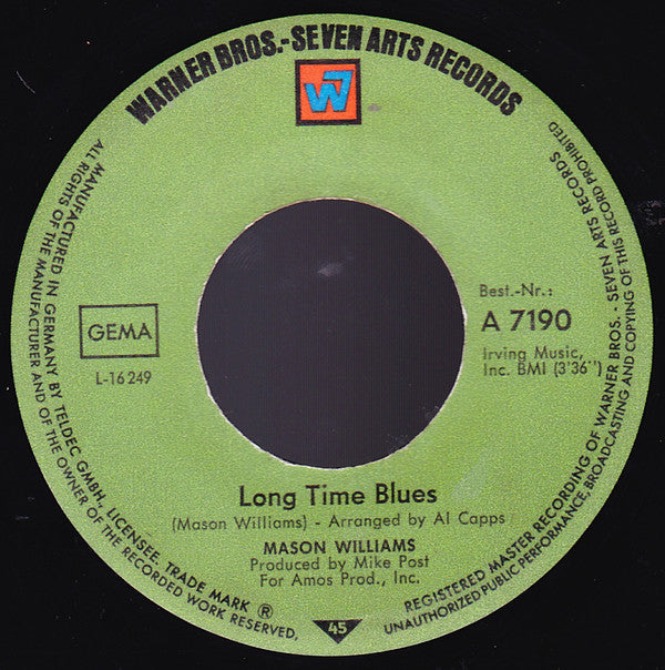 Mason Williams : Classical Gas (7",45 RPM)