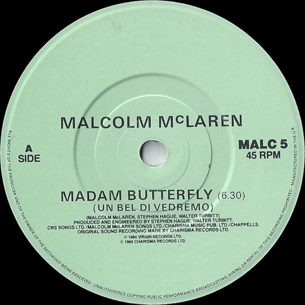 Malcolm McLaren : Madam Butterfly (7",45 RPM,Single)
