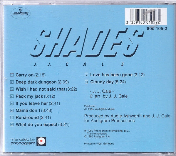 J.J. Cale : Shades (Album,Reissue)