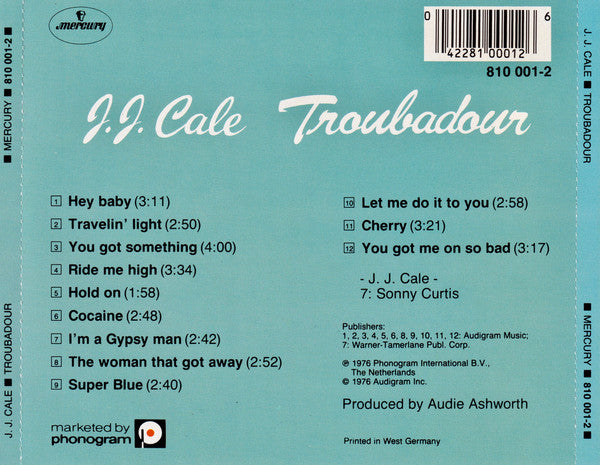 J.J. Cale : Troubadour (Album,Repress)