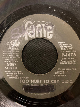 Candi Staton : Too Hurt To Cry / Mr. And Mrs. Untrue (7",45 RPM,Single)