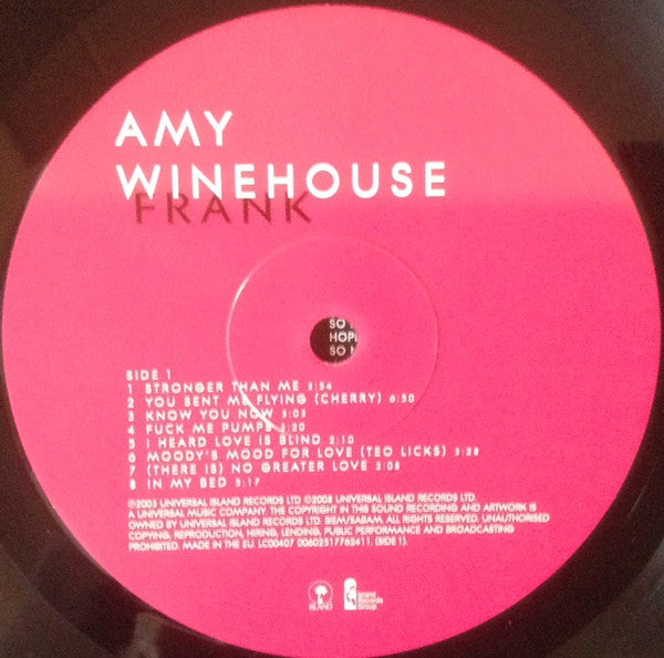 Amy Winehouse : Frank (LP,Album,Reissue,Remastered,Stereo)