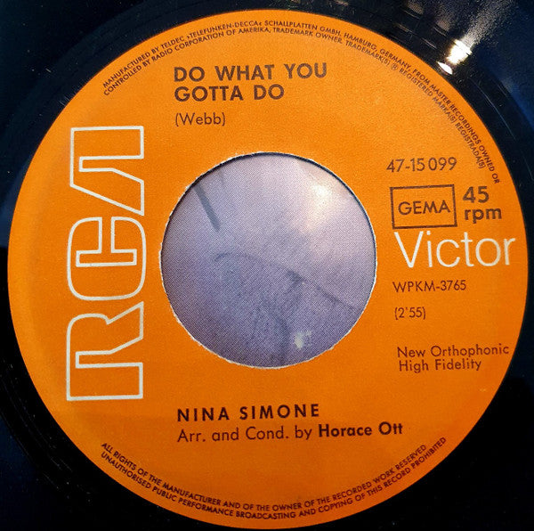 Nina Simone : Ain't Got No - I Got Life (7",45 RPM,Single)