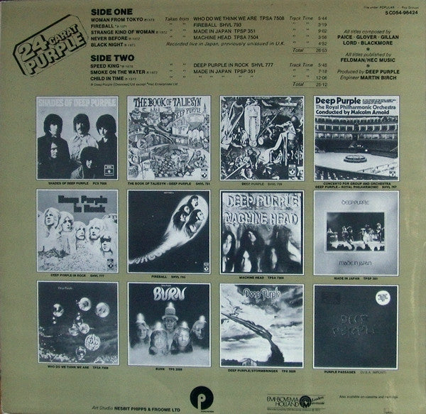 Deep Purple : 24 Carat Purple (LP,Compilation)