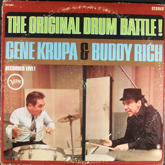 Gene Krupa & Buddy Rich : The Original Drum Battle! (LP,Album,Stereo,Reissue)