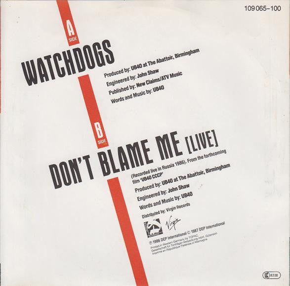 UB40 : Watchdogs (7",Single,45 RPM)