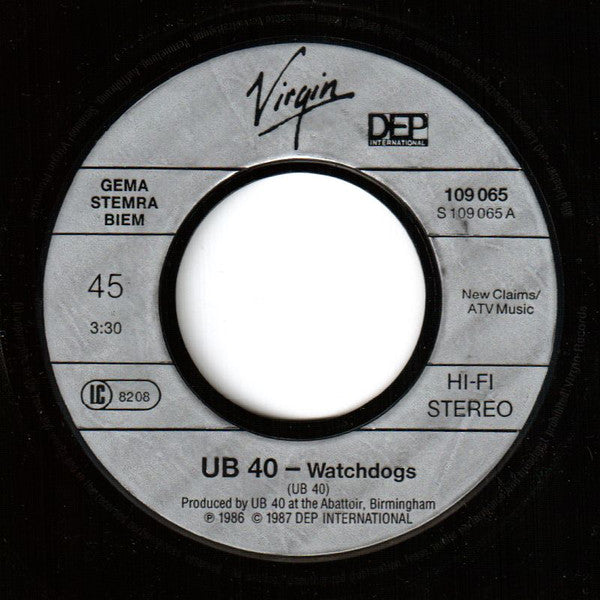 UB40 : Watchdogs (7",Single,45 RPM)