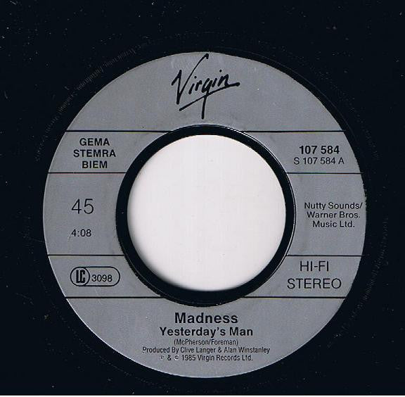 Madness : Yesterday's Men (7",45 RPM,Single,Stereo)