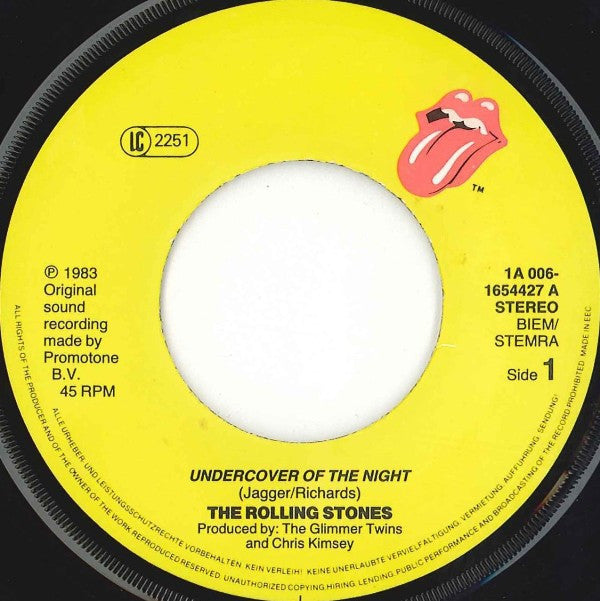 Rolling Stones, The : Undercover Of The Night (7",Single,45 RPM)