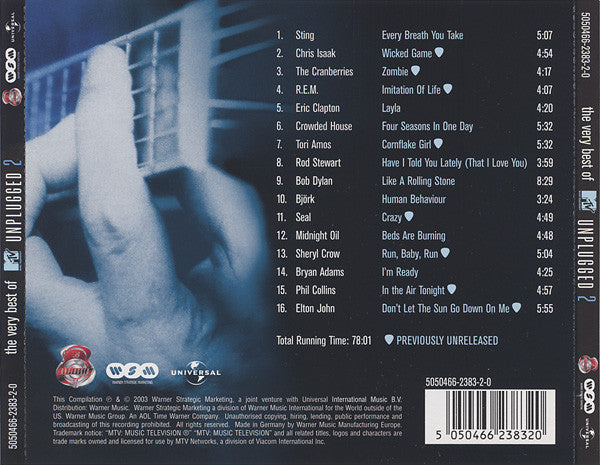 Various : The Very Best Of MTV Unplugged 2 (Compilation,Stereo)