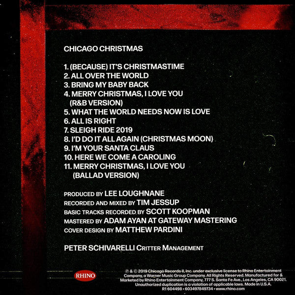 Chicago (2) : Chicago Christmas (LP)