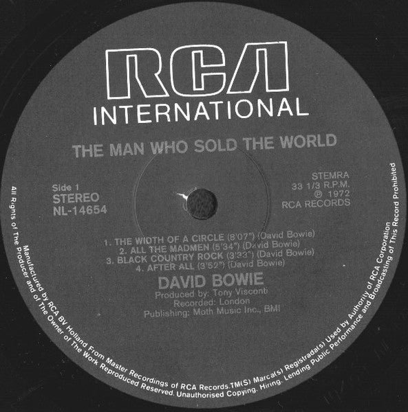David Bowie : The Man Who Sold The World (LP,Album,Reissue,Stereo)