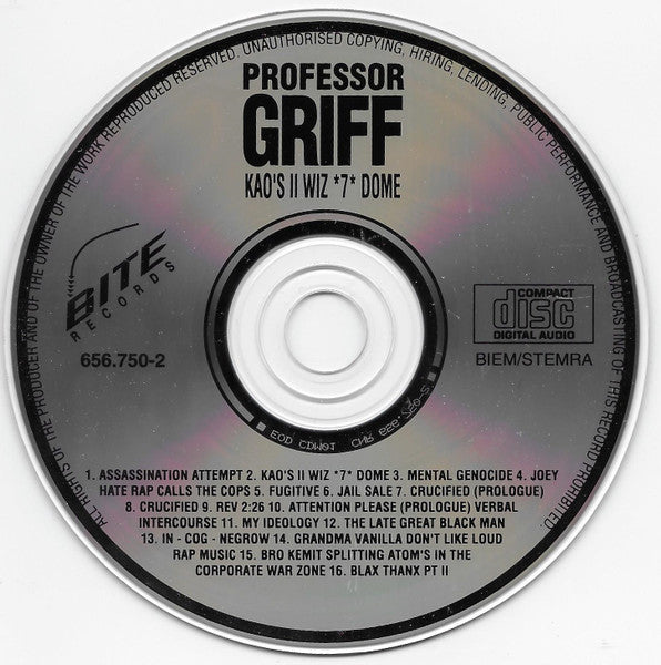 Professor Griff : Kao's II Wiz*7*Dome (Album)