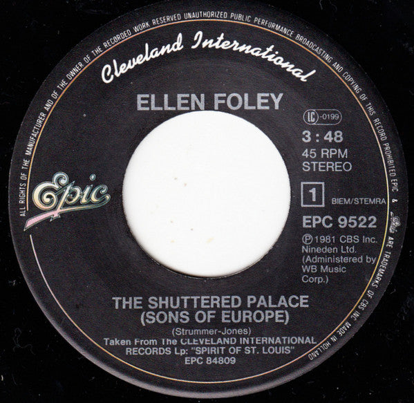 Ellen Foley : The Shuttered Palace (Sons Of Europe) (7",45 RPM,Single)