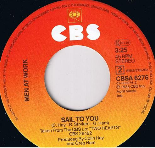 Men At Work : Everything I Need (7",45 RPM,Single,Stereo)