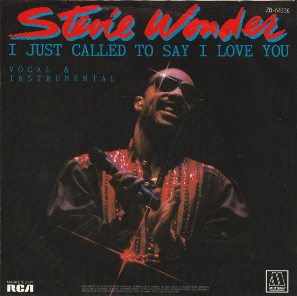 Stevie Wonder : I Just Called To Say I Love You (7",45 RPM,Single,Stereo)