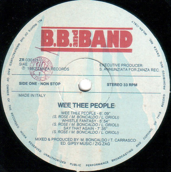 B.B. & Band : Wee Thee People (LP,Album)