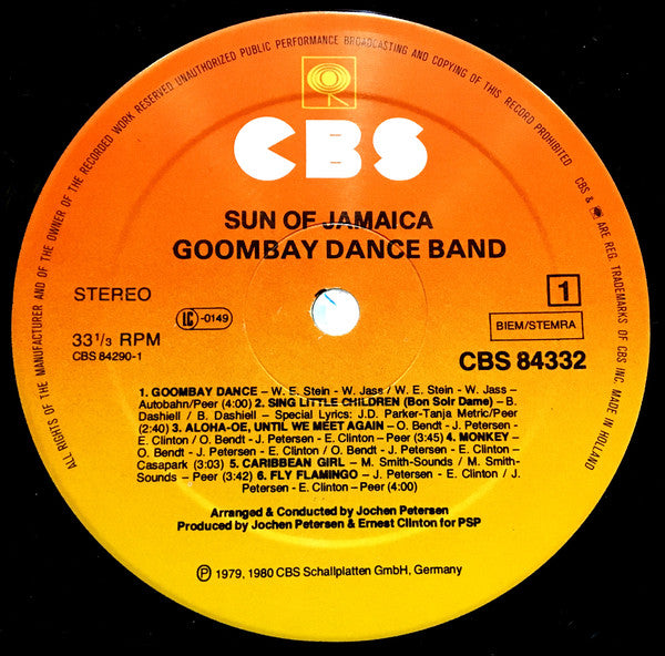 Goombay Dance Band : Sun Of Jamaica (LP,Album)