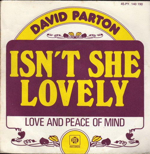 David Parton : Isn't She Lovely (7",45 RPM,Single)