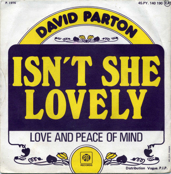 David Parton : Isn't She Lovely (7",45 RPM,Single)