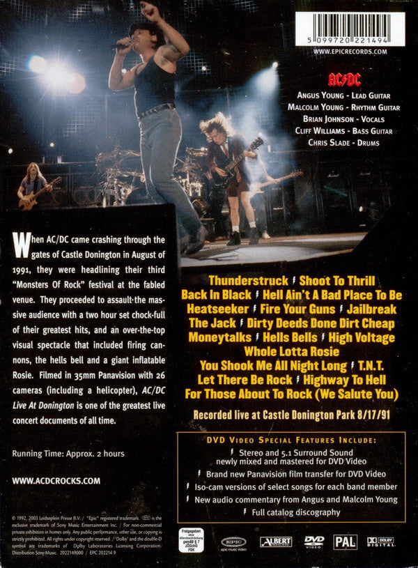 AC/DC : Live At Donington (DVD-Video,Multichannel,PAL,Remastered)