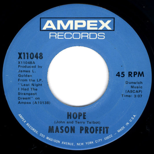 Mason Proffit : Hope (7",45 RPM,Single)