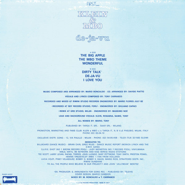 Klein & M.B.O. : De-Ja-Vu (LP,Album)