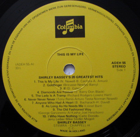 Shirley Bassey : This Is My Life (LP,Compilation)