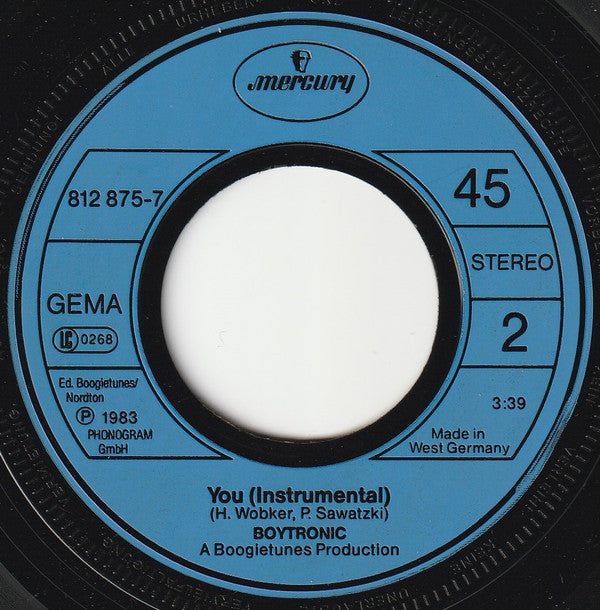 Boytronic : You (7",45 RPM,Single,Stereo)
