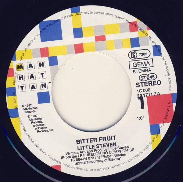 Little Steven : Bitter Fruit (7",Single,45 RPM)