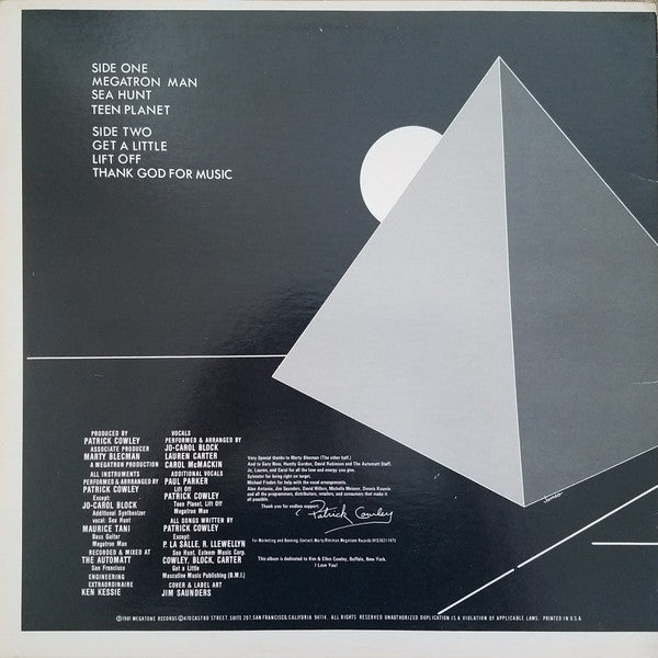Patrick Cowley : Megatron Man (LP,Album)