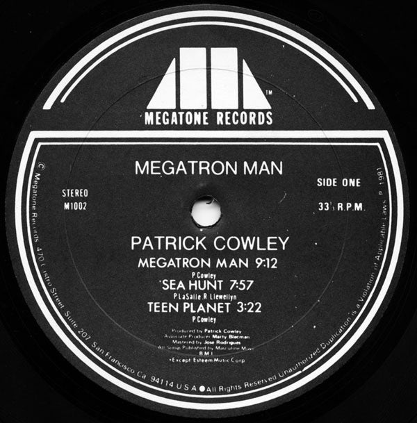 Patrick Cowley : Megatron Man (LP,Album)